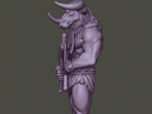 minotaur warrior guard two axes 3D Print Model