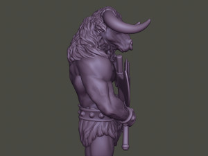 minotaur warrior guard two axes 3D Принт Модель