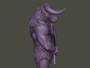 minotaur warrior guard two axes 3D Print Model
