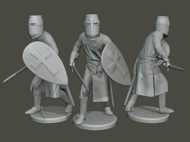 knight templar action t1 Modèles 3D en vedette .c4d .max .obj .3ds .fbx .stl .blend 