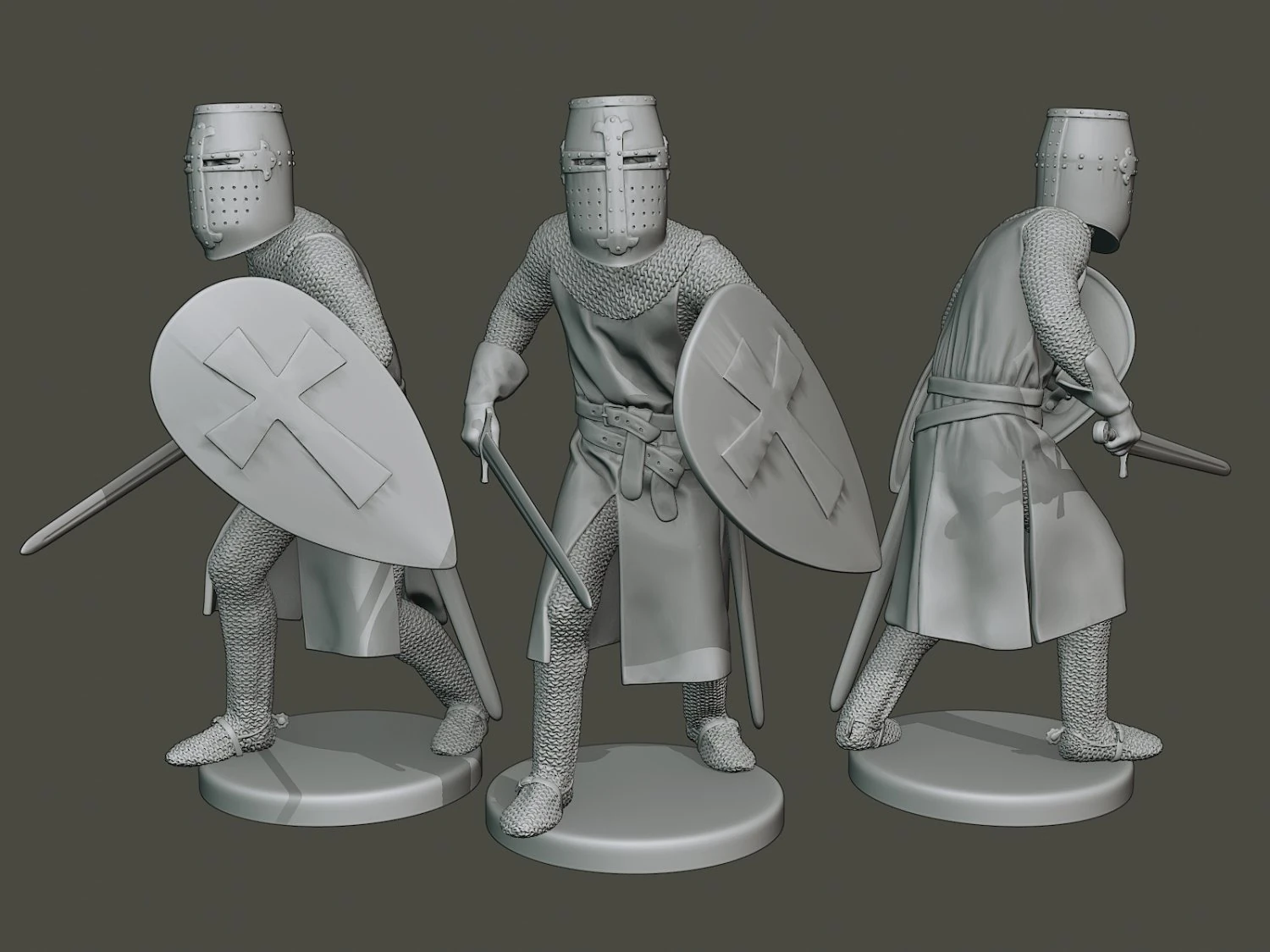 knight templar action t1 3D Print Model .c4d .max .obj .3ds .fbx .stl .blend