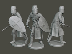 knight templar action t1 3Dプリントモデル