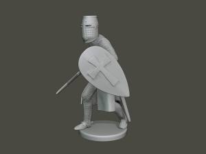 knight templar action t1 Modèles 3D en vedette
