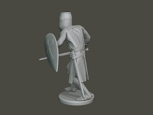 knight templar action t1 Modèles 3D en vedette