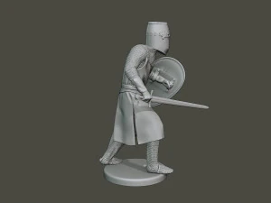 knight templar action t1 3D Print Model
