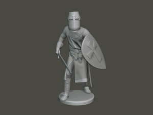 knight templar action t1 Modèles 3D en vedette