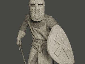 knight templar action t1 3D Print Model