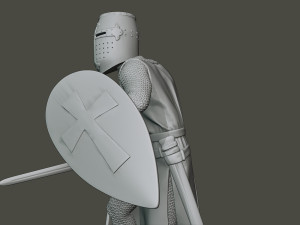 knight templar action t1 Modèles 3D en vedette