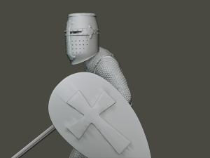knight templar action t1 Modèles 3D en vedette