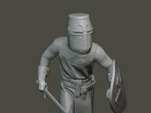 knight templar action t1 Modèles 3D en vedette
