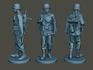 german soldier ww2 walk g2 Modelo de impresión 3D
