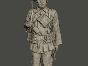 german soldier ww2 walk g2 3D Print Model
