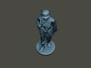 german soldier ww2 walk g2 3D Print Model