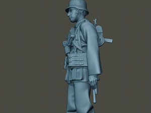 german soldier ww2 walk g2 3D Print Model