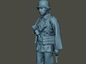 german soldier ww2 walk g2 3D Print Model