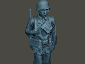 german soldier ww2 walk g2 3D Print Model