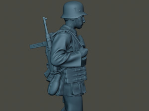 german soldier ww2 walk g2 3D Print Model