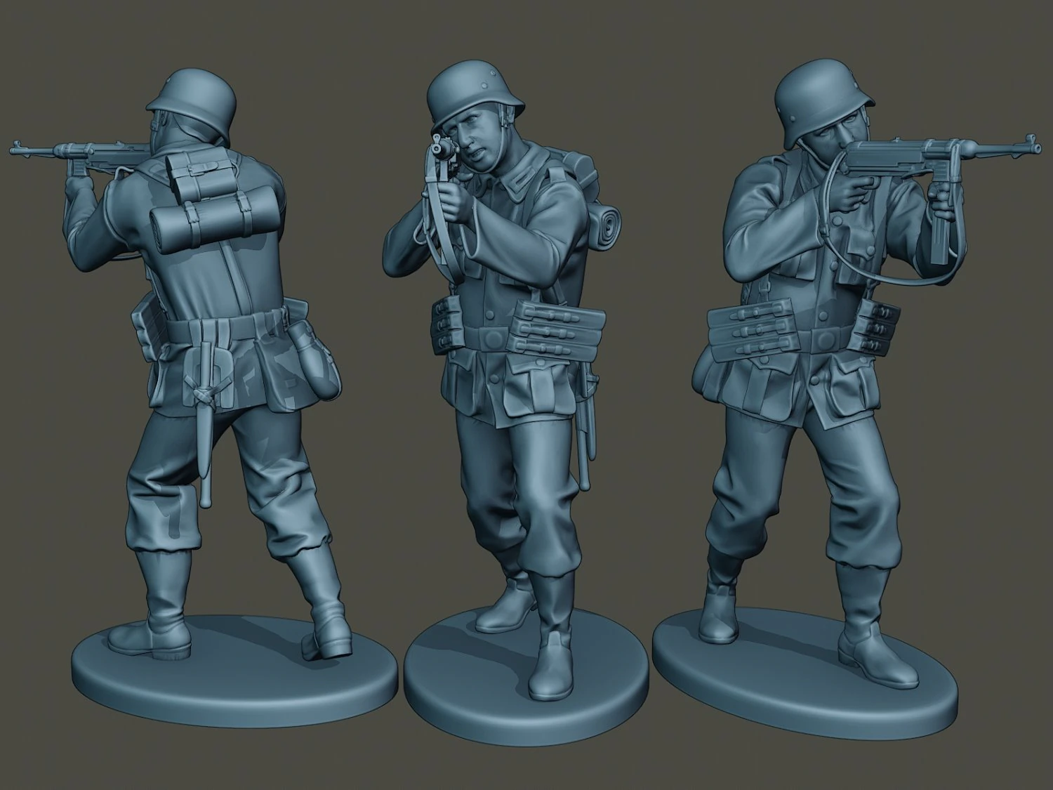 german soldier ww2 shoot stand g2 3D Print Model .c4d .max .obj .3ds .fbx .stl .blend 