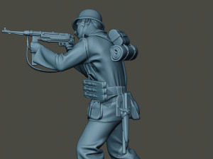 german soldier ww2 shoot stand g2 3D Принт Модель