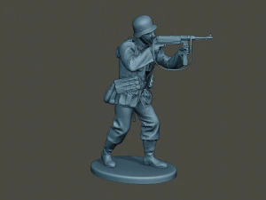 german soldier ww2 shoot stand g2 3D Print Model