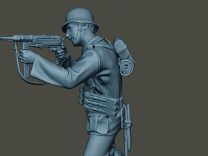 german soldier ww2 shoot stand g2 3D Принт Модель
