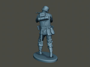 german soldier ww2 shoot stand g2 3D Принт Модель