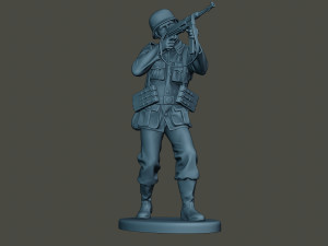 german soldier ww2 shoot stand g2 3D Принт Модель