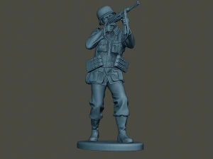 german soldier ww2 shoot stand g2 3D Print Model