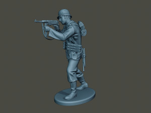 german soldier ww2 shoot stand g2 3D Принт Модель