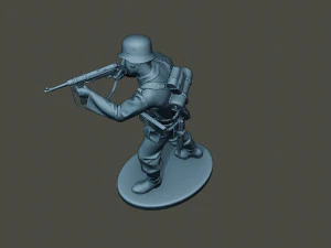 german soldier ww2 shoot stand g2 3D Print Model