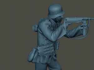 german soldier ww2 shoot stand g2 3D Print Model