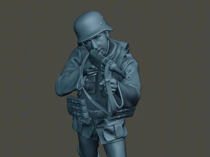 german soldier ww2 shoot stand g2 3D Print Model