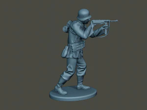 german soldier ww2 shoot stand g2 3D Print Model