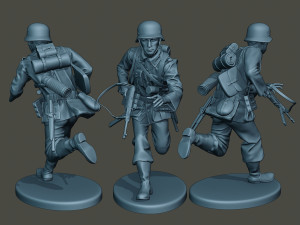 german soldier ww2 running g2 Modelo de impresión 3D