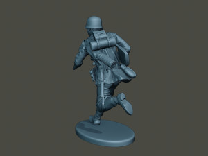german soldier ww2 running g2 3D-Druckmodell