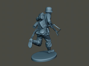 german soldier ww2 running g2 3D-Druckmodell