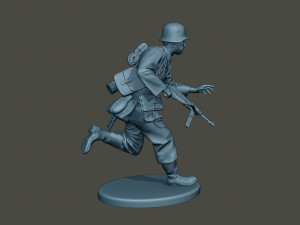 german soldier ww2 running g2 3D-Druckmodell
