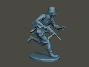 german soldier ww2 running g2 3D-Druckmodell
