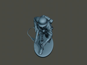 german soldier ww2 running g2 3D-Druckmodell