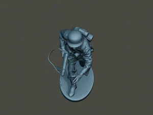 german soldier ww2 running g2 3D Print Model