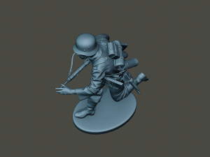 german soldier ww2 running g2 3D-Druckmodell