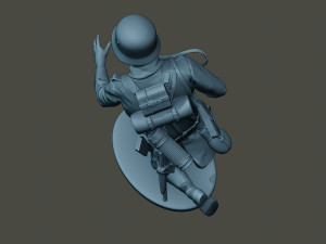 german soldier ww2 running g2 3D-Druckmodell