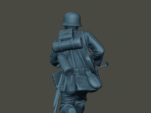 german soldier ww2 running g2 3D-Druckmodell