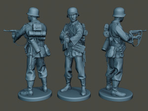 german soldier ww2 shoot middle g2 3D Print Model