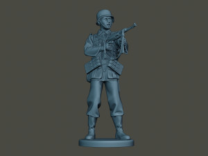german soldier ww2 shoot middle g2 3D Baskı Modeli