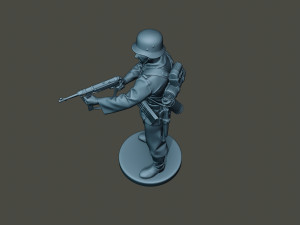 german soldier ww2 shoot middle g2 3D Baskı Modeli