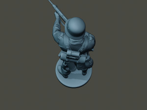 german soldier ww2 shoot middle g2 3D Baskı Modeli