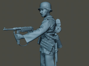 german soldier ww2 shoot middle g2 3D Baskı Modeli