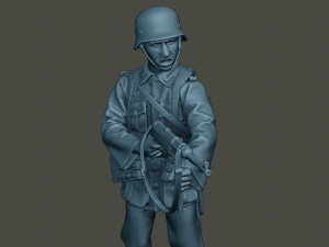 german soldier ww2 shoot middle g2 3D Baskı Modeli