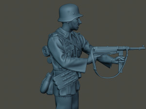 german soldier ww2 shoot middle g2 3D Baskı Modeli